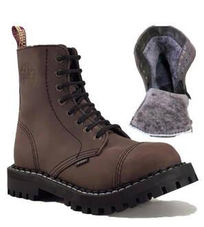 Steel Stiefel 8 Loch Braun