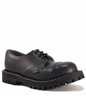 Steel Schuhe 3 Loch Schwarz