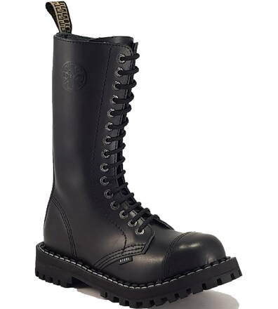 Steel Stiefel 15 Loch Schwarz