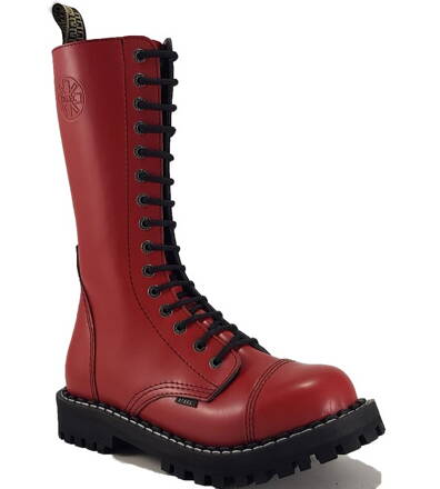 Steel Stiefel 15 Loch Rot