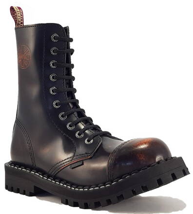 Steel Stiefel 10 Loch Orange Rub Off