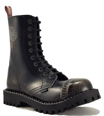 Steel Stiefel 10 Loch Weiß Rub Off