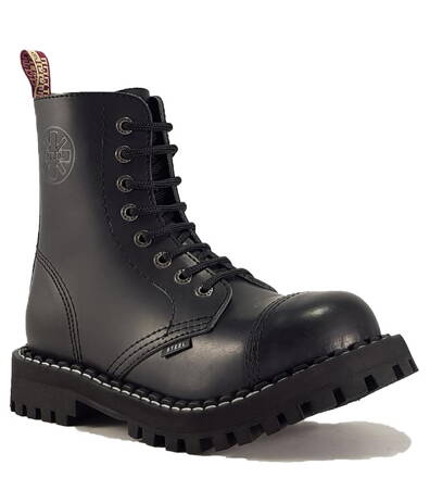 Steel Stiefel 8 Loch Schwarz