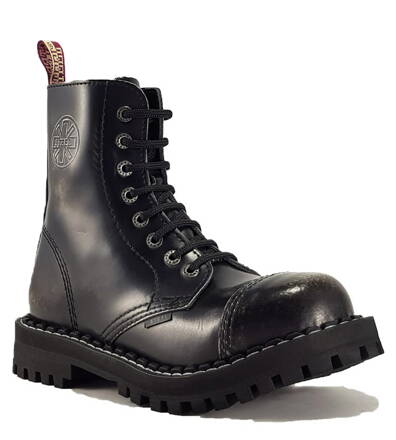 Steel Stiefel 8 Loch Weiß Rub Off